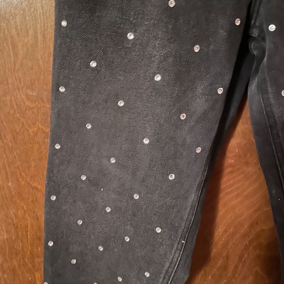 Black Denim Jeans with Rhinestones size 5/27 - Picture 9 of 14